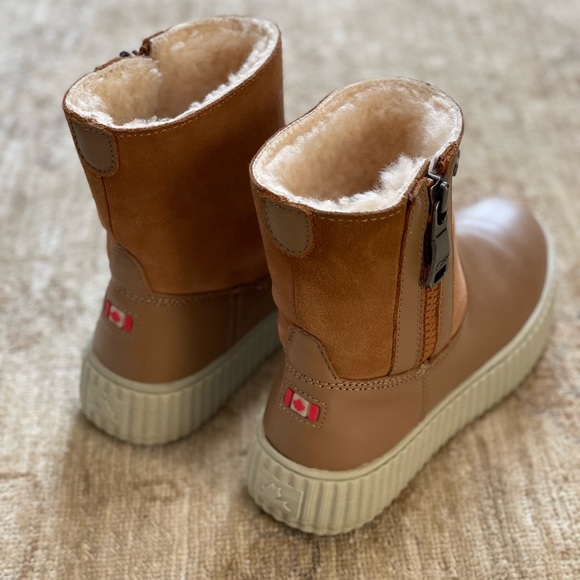 Pajar Side Zip, Wool Fleece Lined Boots in Camel Size 7-7.5 - Picture 14 of 16